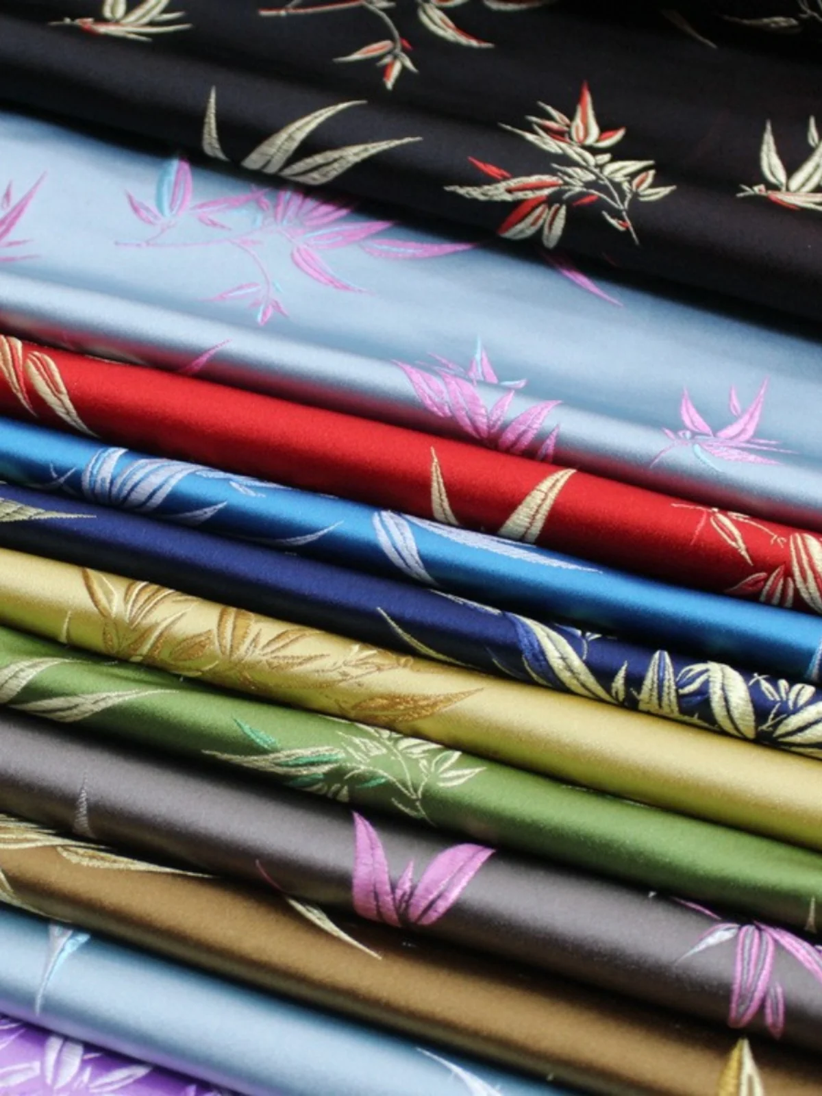 

Декоративная наволочка из вышитой шелковой ткани в китайском стиле с узором из бамбуковых листьев для домашнего декора и поделок своими руками