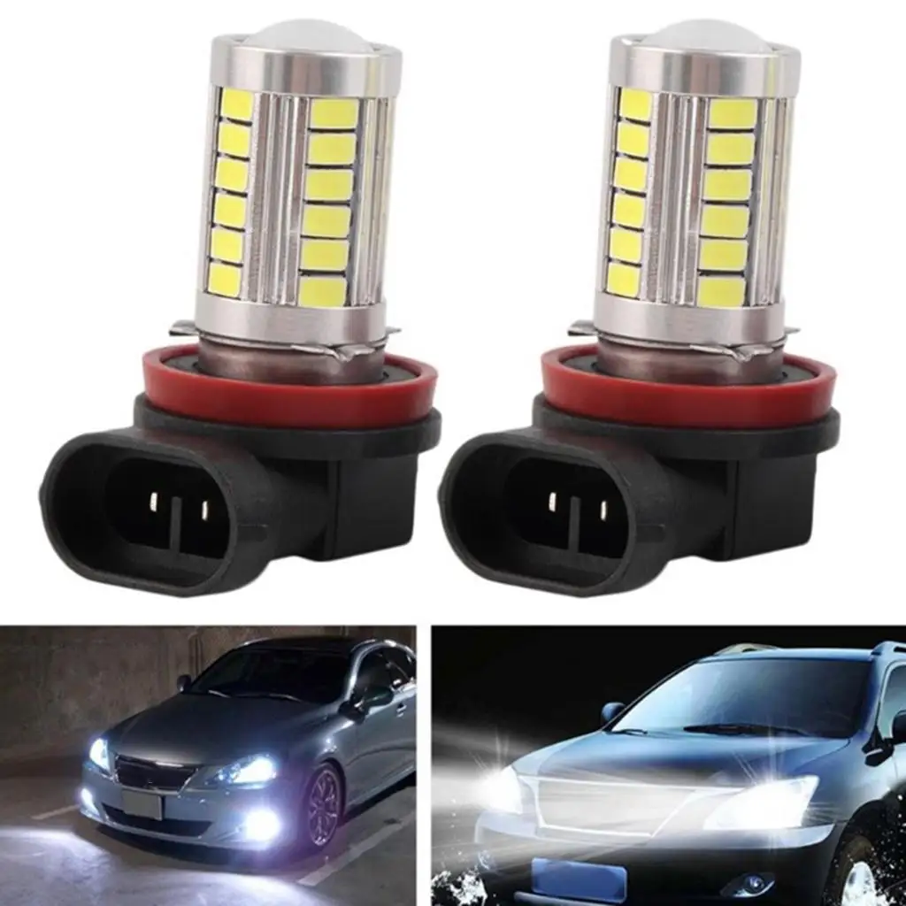 Lâmpadas LED Fog Driving Lamp para carros, H11, 21, DRL, 12V-24V, IP67, 2 pcs