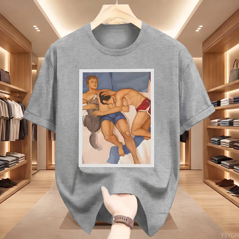 Heated Rivalry TV Shane Hollander&Ilya Rozanov T-shirt Summer Cotton Printed Men's and Women's Street Style Casual T-shirt