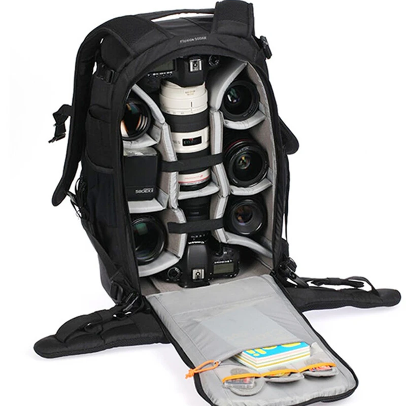 Lowepro 카메라 가방 플립 사이드 500 AW 전문 DSLR 카메라 백팩, 도난 방지 미러리스 카메라 가방, 사진 가방