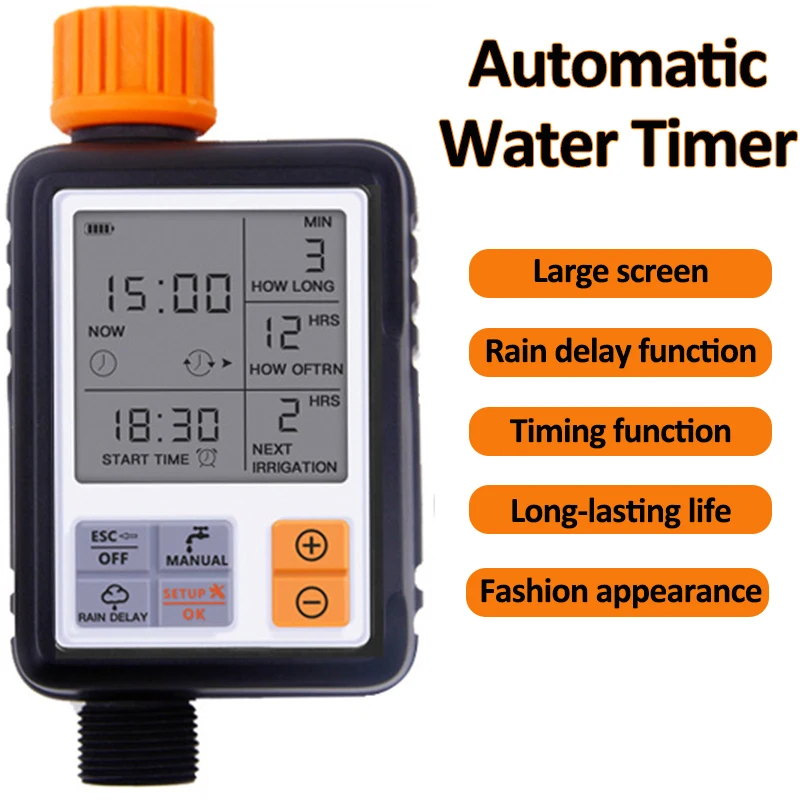 Automatic Digital Electronic Water Timer System EU Household Garden Irrigation Watering Timer Controller Waterproof Water Timer