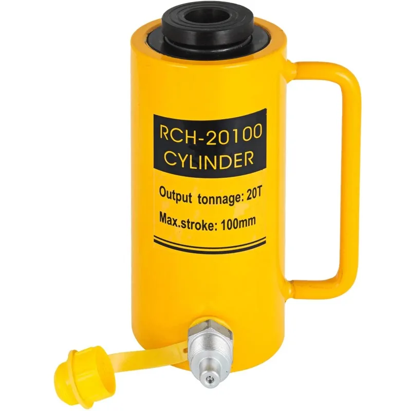 20T 4Inch Hydraulic Cylinder Jack Hollow Single Acting Hydraulic Ram Cylinder 150mm/100mm Hydraulic Lifting Cylinders