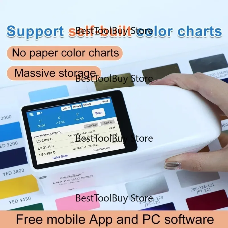 Spectrophotometers Colorimeter D/8° High Accuracy Whiteness and Yellowness Spectral Reflectance Curves  Software
