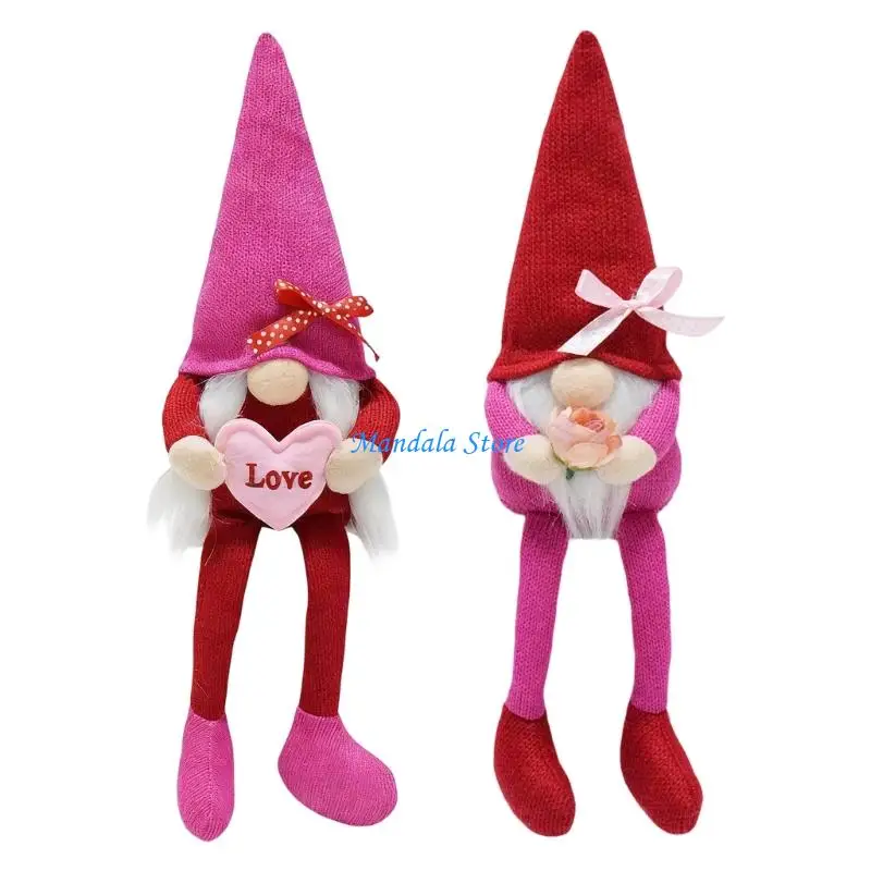 

U2JC Lucky Gnomes Ornament Believed to Bring Good Fortunes Display Adornment Valentine Gift Homes Decoration Accent