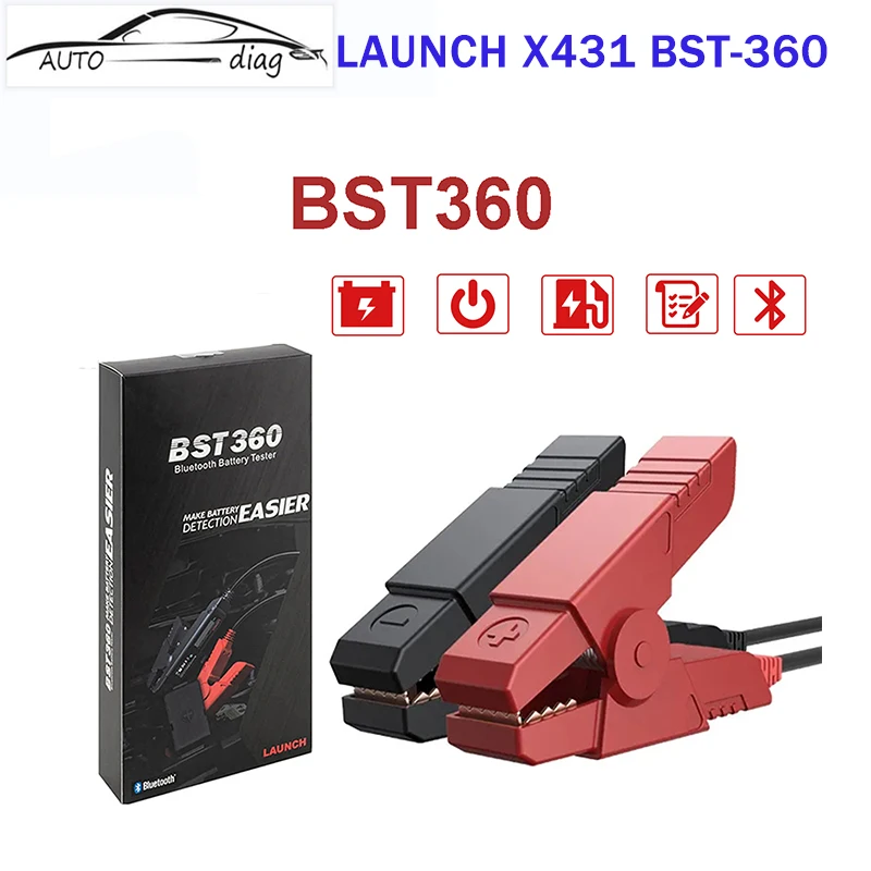 

LAUNCH BST360 Bluetooth Battery Tester 12V BST 360 Car Automotive Cranking Charging Circut Analyzer Tools for X431 V Android IOS