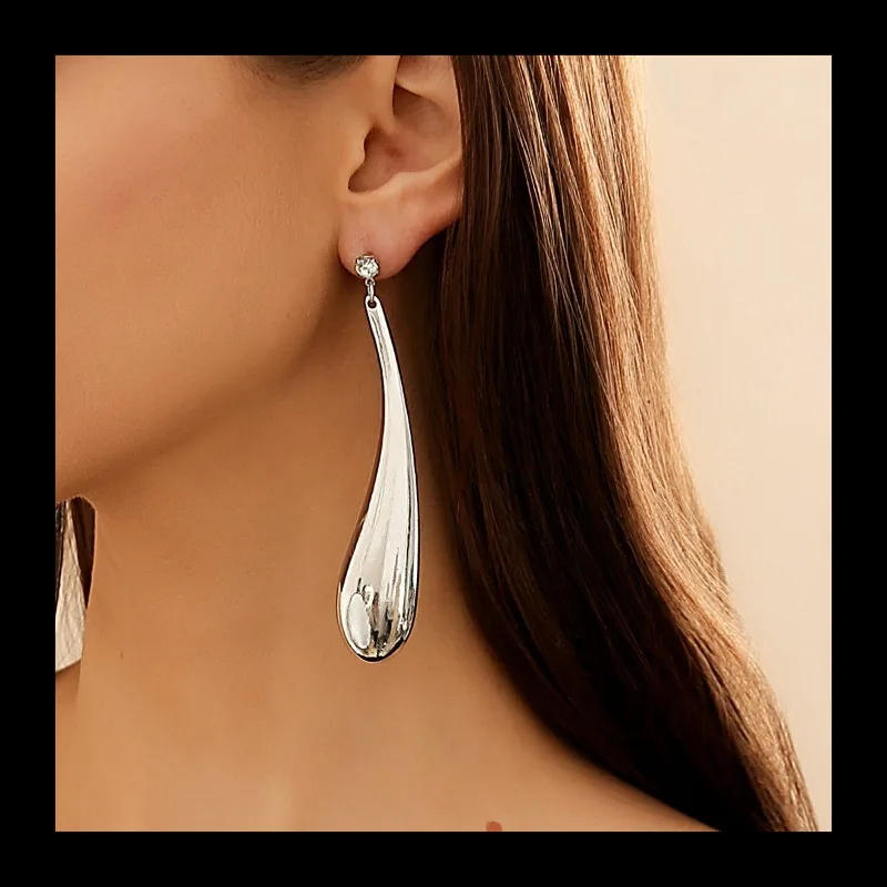 سبيكة، قلادة قطرة الماء مبالغ فيها، قلادة على طراز فاسق، بيضاوية بسيطة متعددة الاستخدامات #4