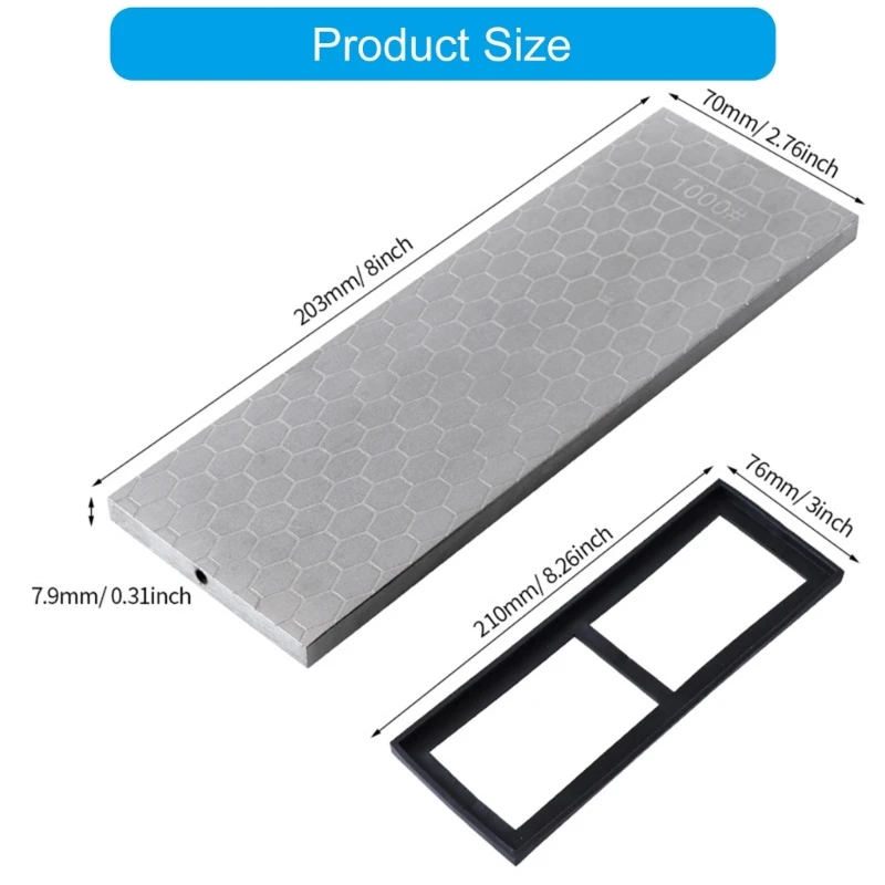 Pierre à aiguiser coupe avec Base en caoutchouc antidérapante, pierre à aiguiser Double face grain 400/1000 pour cuisine,