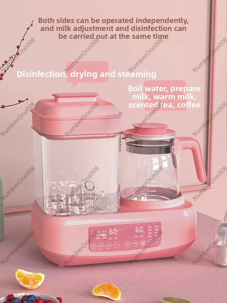 2-in-1 Baby Bottle Sterilizer and Dryer with Warmer, Automatic Electric Steam Sterilization for Infant Care, BPA-Free