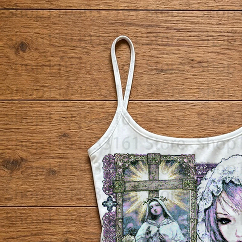 Harajuku Sexy Top Y2k Gothic Clothes Women Tops Crop Top Woman Emo Female Clothing Women's Corset Summer Tanks & Camis Cuteore