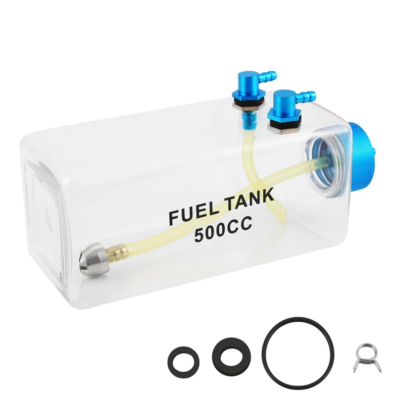 Fuel Tank Petrol Transparent Plastic Bottle CNC For RC Gas And Nitro Airplane