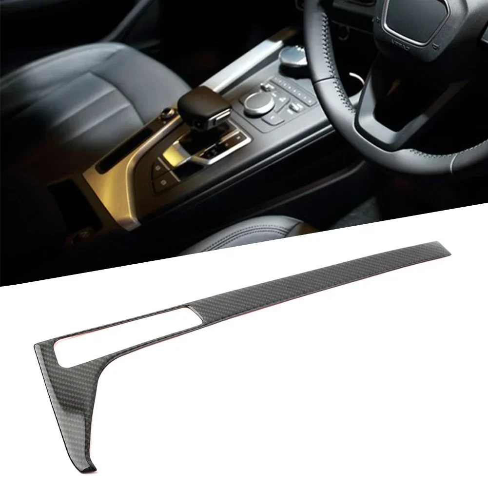 Carbon Fiber Console Gear Shift Box Frame Trim Decorative Cover For Audi A4 B9 A5 S5 2017 2018 2019 2020 Car Styling LHD/RHD ABS