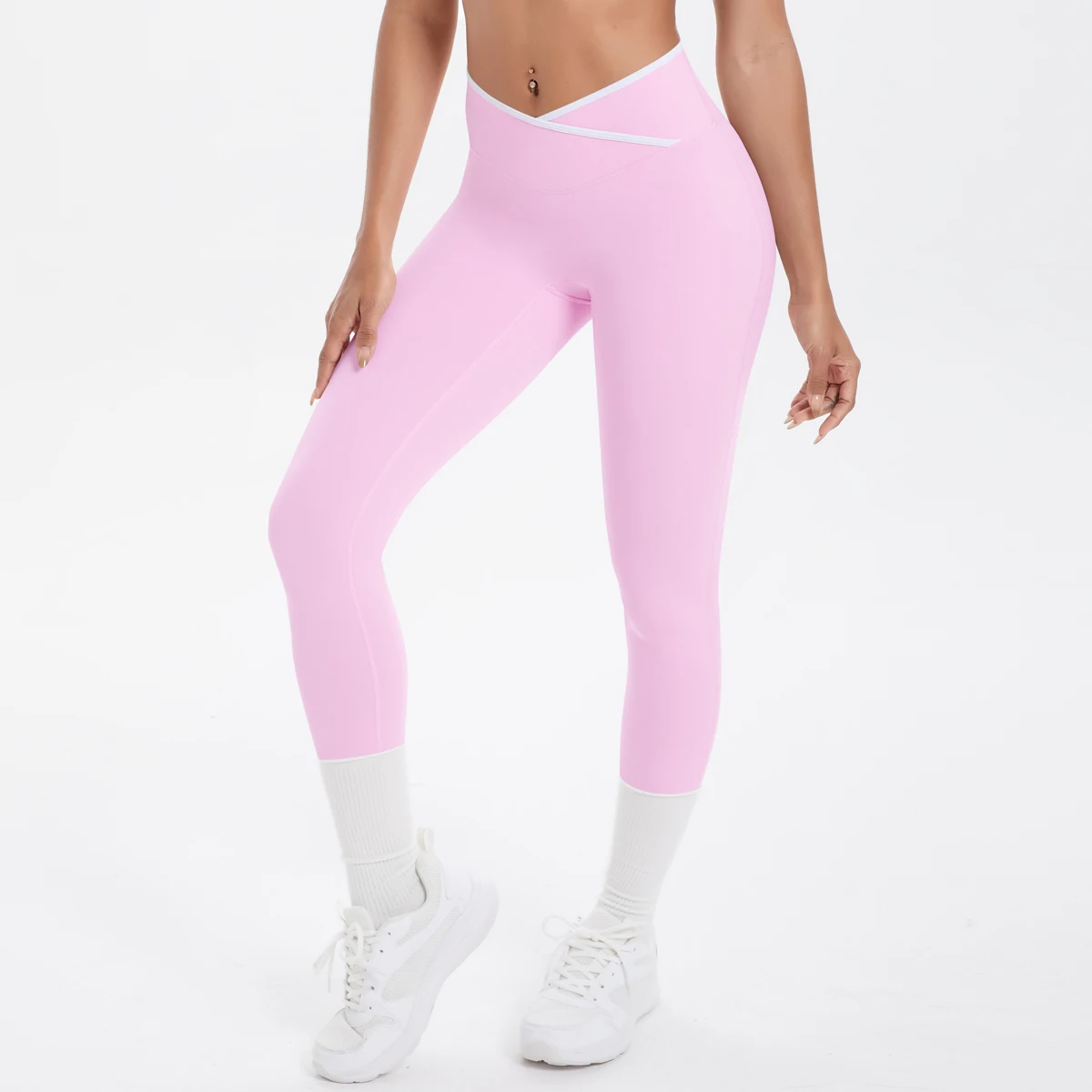 Women Cross High Waisted Sports Suit Breathable Fitness Running Workout Yoga Set Casual Pilates Sportwear Leggings