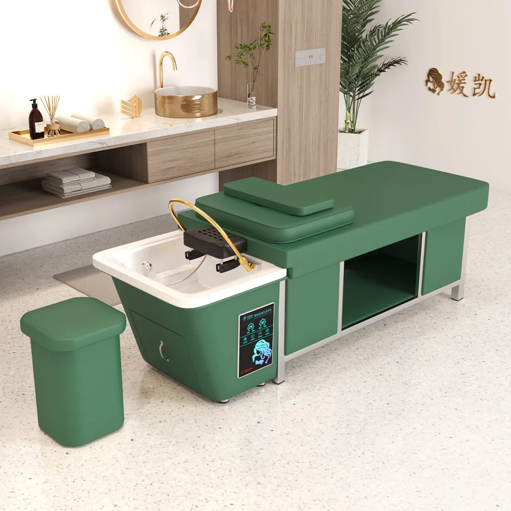 Modern Hair Salon Head Spa Shampoo Bed Washing Chair Head Spa Shampoo Bed With Water Tank Shampoo Basin Bed