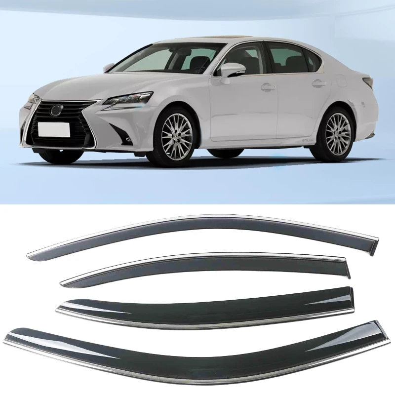 For Lexus GS 250 350 300h 450h Wind Visor Deflectors Car Ventvisor Door Side Window Air Guard Deflectors Against Snow Sun Rain