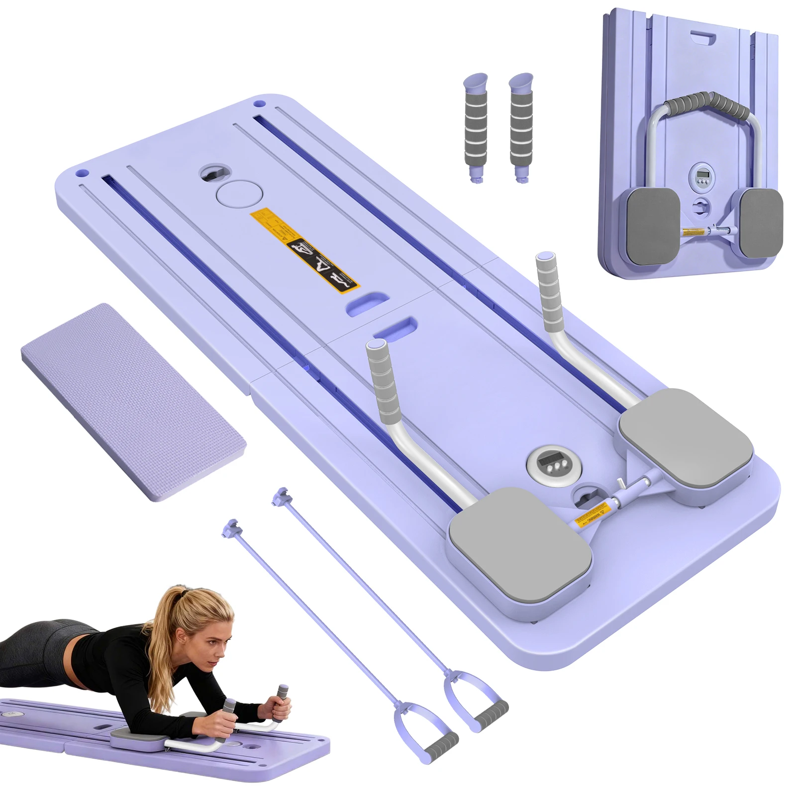Planche de pompes pour le fitness, planche de Pilates, entraîneur abdominal à rebond automatique, entraînement de la force du tronc, équipement de mus