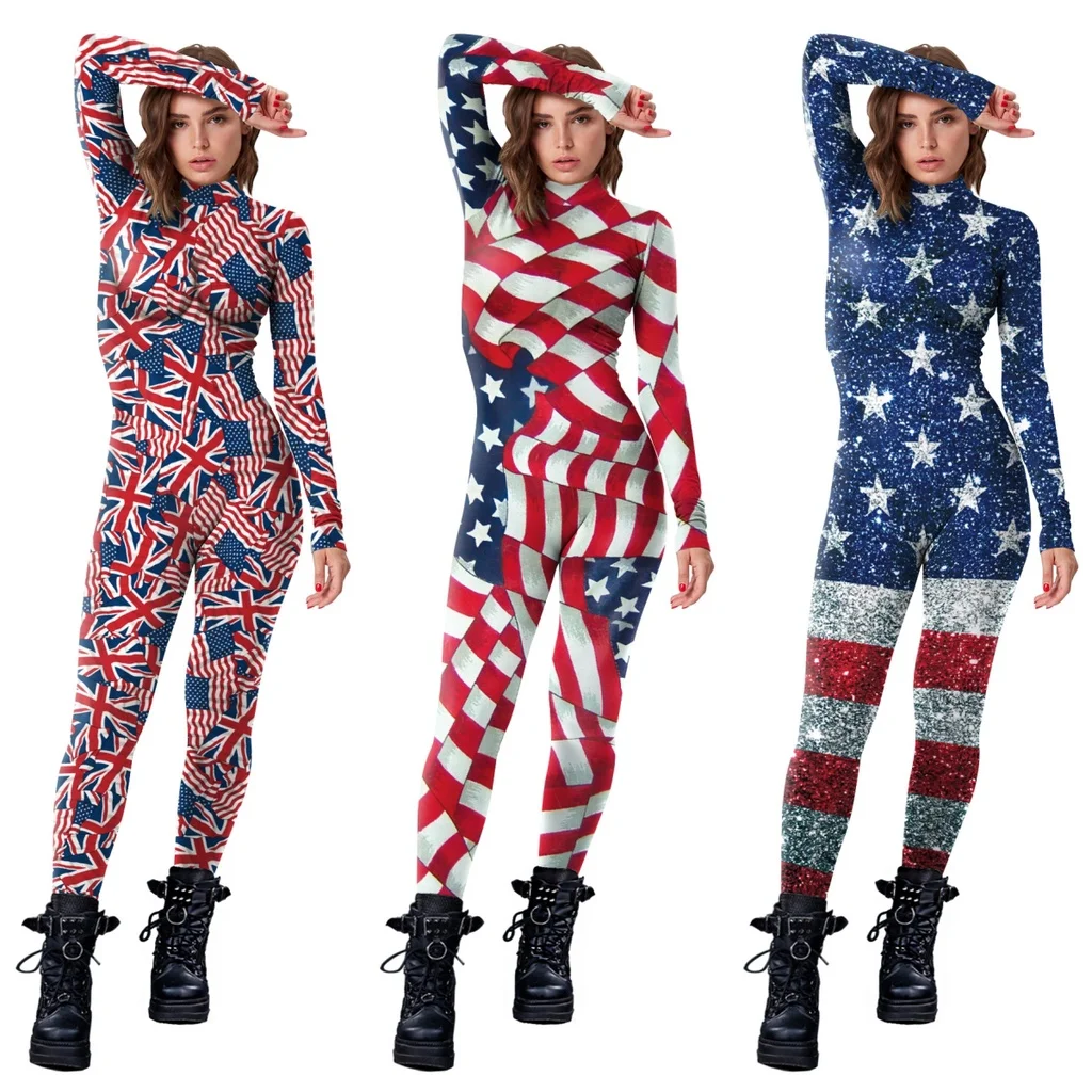 

Women Men Stars 3D Printed Jumpsuit Halloween Cosplay Costume