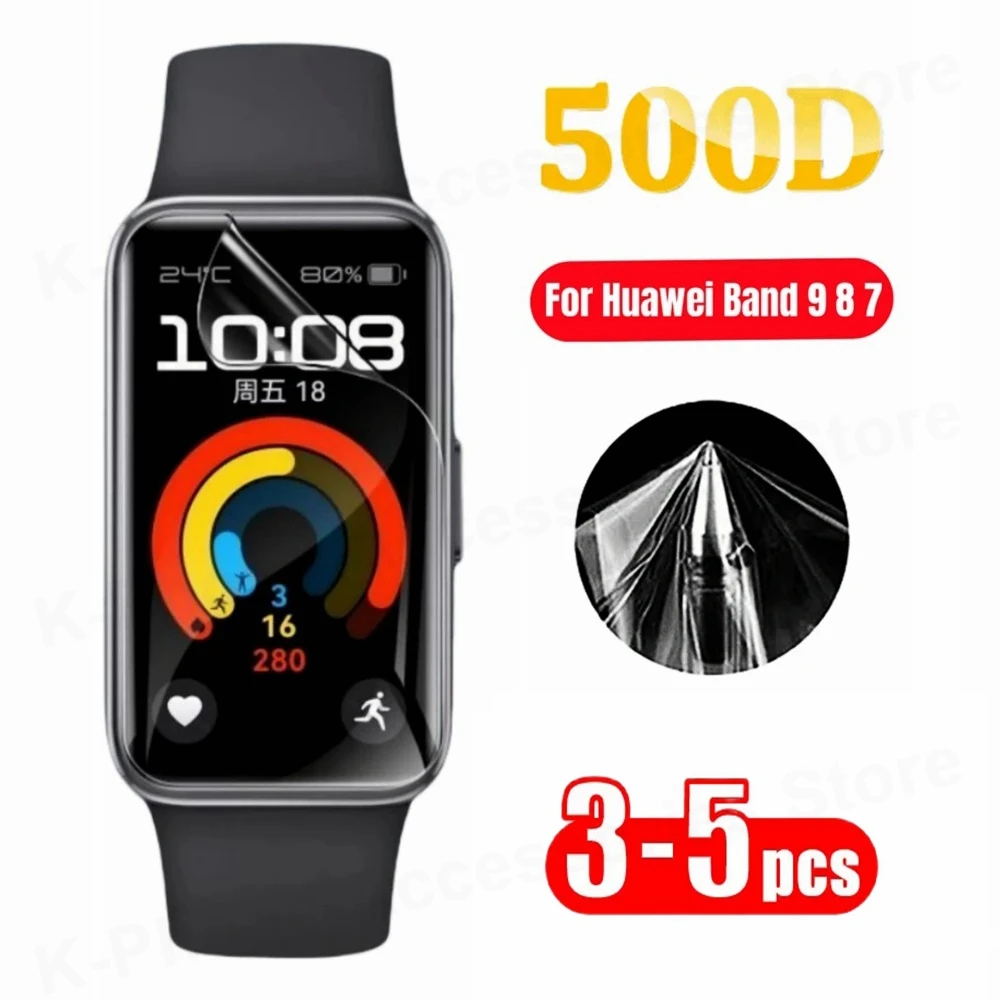 Protective Hydrogel Film For Huawei Band 9 8 7 Soft HD Film Smart Watch Screen Protector For Huawei Band8 Band9 Cover Not Glass