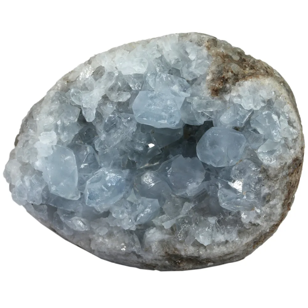 TUMBEELLUWA Natural Blue Mineral Stone Artware Celestite Crystal,Cluster Druzy Specimen,Figurine Sculpture