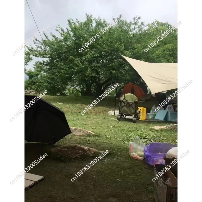 6*8m Large Canopy Waterproof Oxford Silver Coated Outdoor Camping Awning Sunshelter Tarp More
