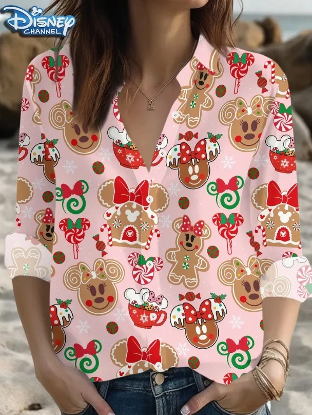 

Girls' long sleeved shirt Disney style fashionable casual tops