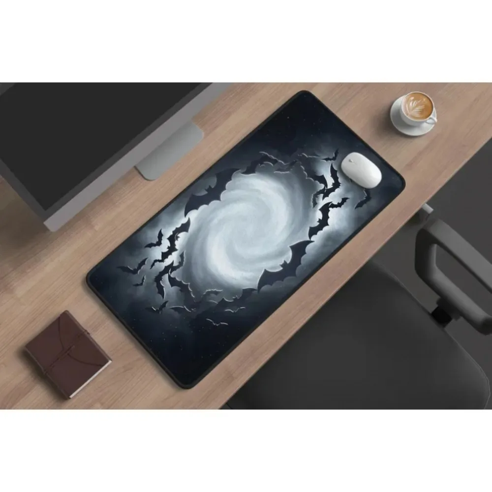 Tapis de bureau Goth Bat, grand tapis de souris Dark Fantasy, accessoires de bureau, tapis de souris