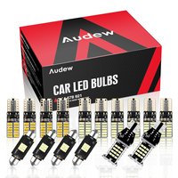 Audew 16pcs LED Car Interior Lights Bulbs Reading Lights Courtesy License Plate Lamp T10 C5W T15 912 921 Error Free Auto 12V