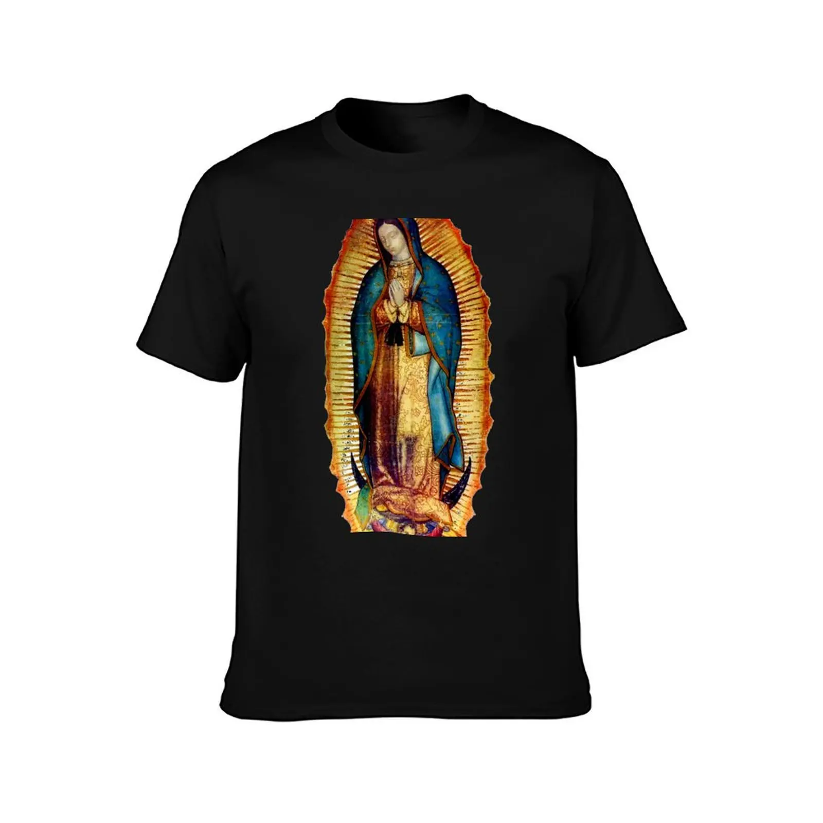 Our Lady of Guadalupe Tilma Replica T-Shirt Cool Feeling Summer Tee Shirt T-Shirt