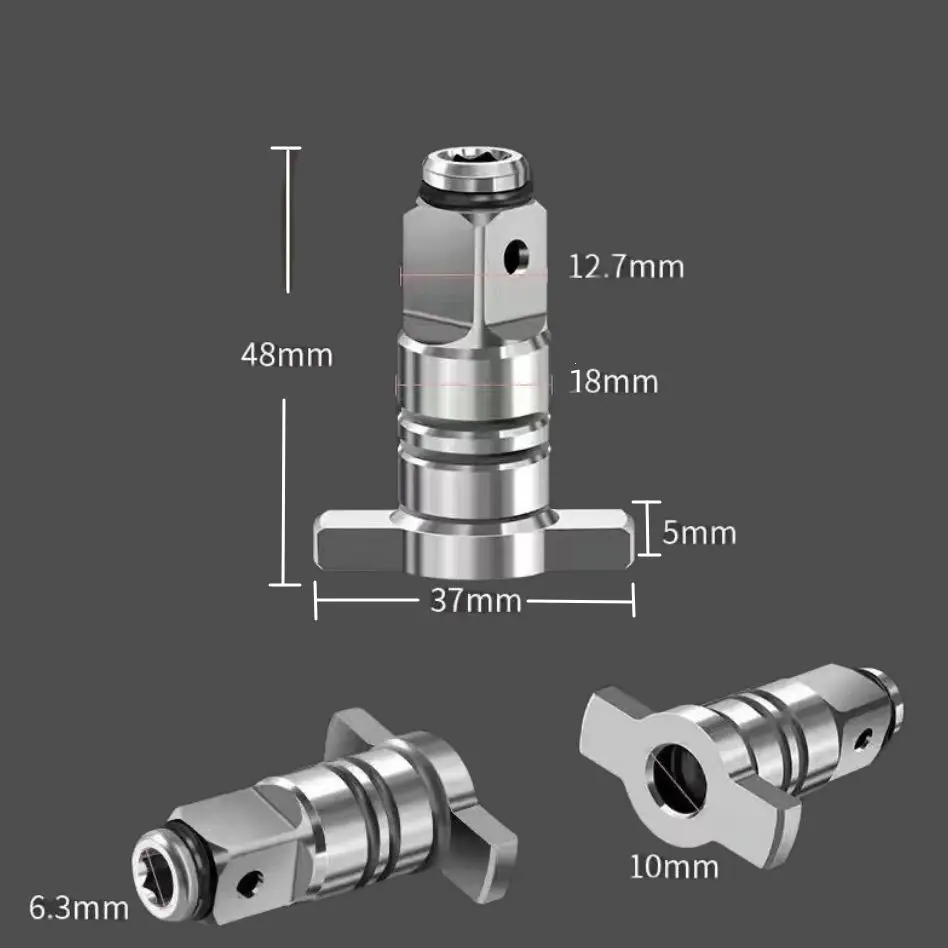 

Universal Strong Magnetic Dual Use Square Shaft Adapter for Electric Wrench High Hardness Hollow Output Shaft