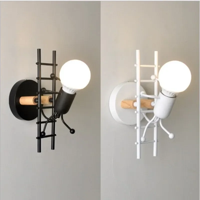 Creative Iron Craftsman Climbing Staircase Wall Lamps Nordic Bedroom Decoration Children's Room Bedside Lamp Corridor Wall Light