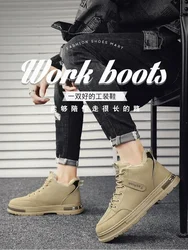 2024 New Cold resistant and Warm Trendy Versatile Wear resistant and Anti slip Thick soled Labor Protection Shoes for Men