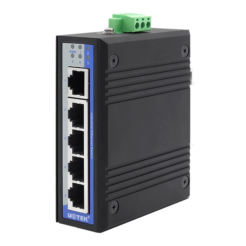 UOTEK 1000M 5 Ports RJ45 Network Gigabit Unmanaged Industrial Ethernet Switch DIN-Rail IP40 Full Half Duplex UT-6405GC