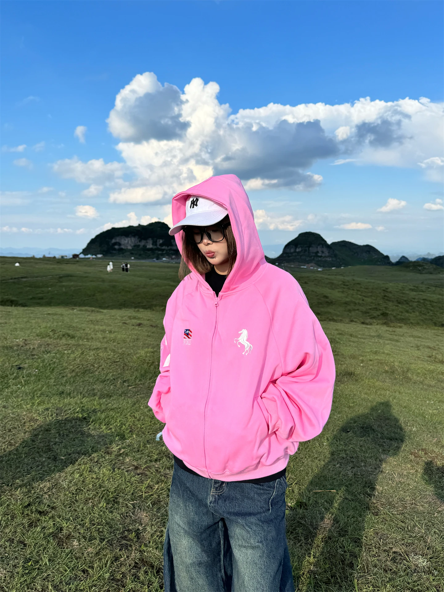 JU403 American Street Dopane Digital Print Hoodie ex Frühling Herbst Lose Casual Zipper Jaet männer frauen Sweatshirt