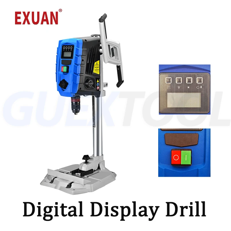 Small Household 220V Drilling Tool Digital Display High-Precise Table Drill Industry Boring Machine Woodworking Electric Driller