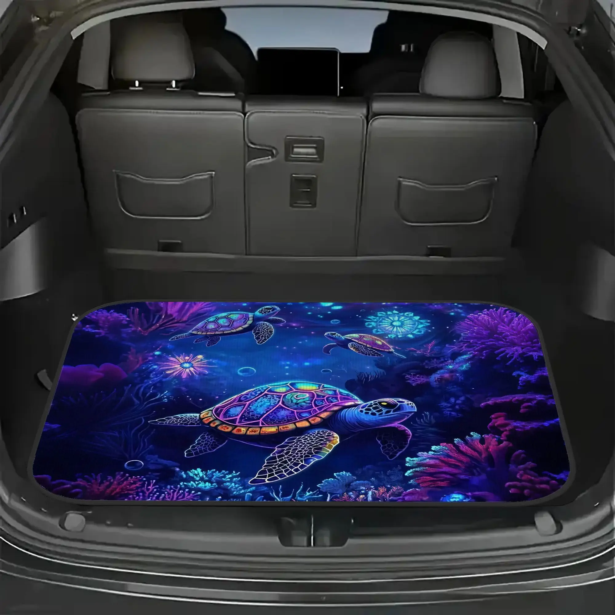 1pc Cute Turtle Car Trunk Mat, Anti-slip And Easy To Clean, The Ideal Choice For Pet Owners, Car Interior Decoration And Beautif