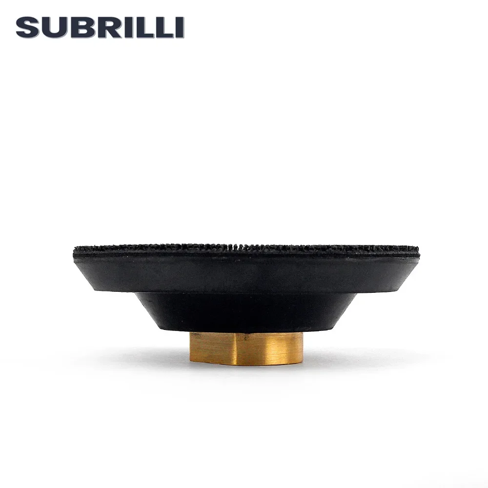 Subrilli 4 "almofada de borracha do apoio 98mm que lixam a ferramenta de volta acima do diamante da almofada para a almofada de lustro do mármore do granito do polidor m14 5/8-11 da linha