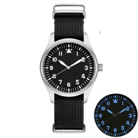 40mm Beat Quartz vh31 Men Watches Sapphire Crystal Clock waterproof 5Bar 316L Stainless Steel vintage Pilot Men watch