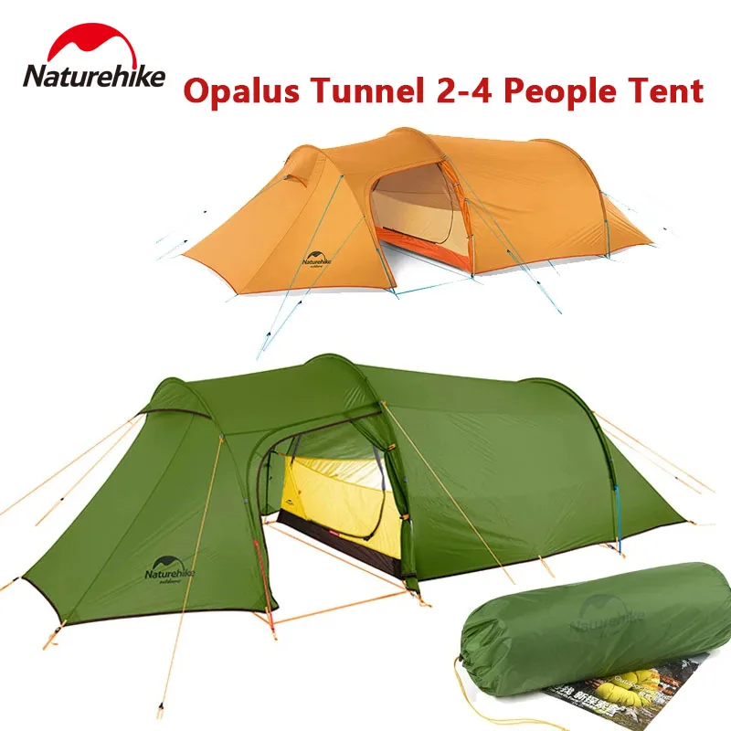 

Naturehike Opalus Tunnel Tent Travel Hiking Ultralight Camping equipment supplies Shelters Waterproof Outdoor Garden Tourist ten