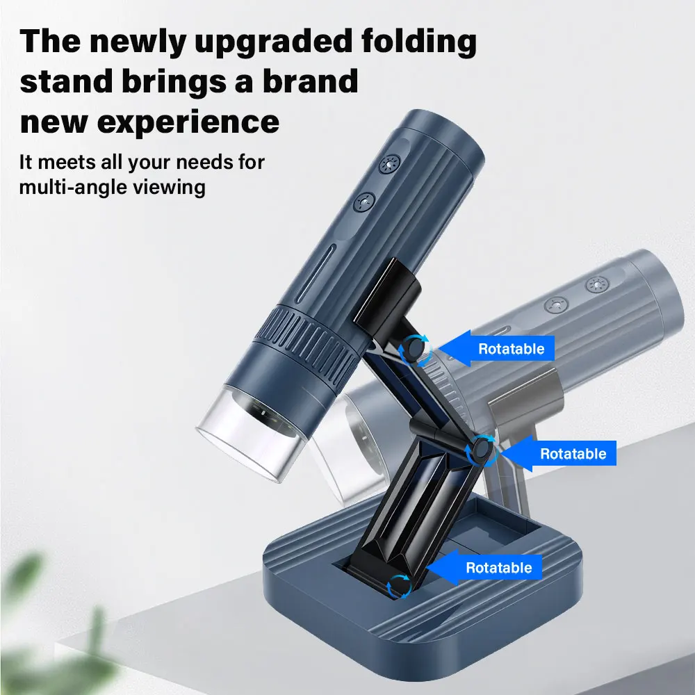 Inspection Camera Endoscope 1080P HD Microscope with Adjustable Stand with LED Lights 50x-1000x for Android Ios iPhone IPad