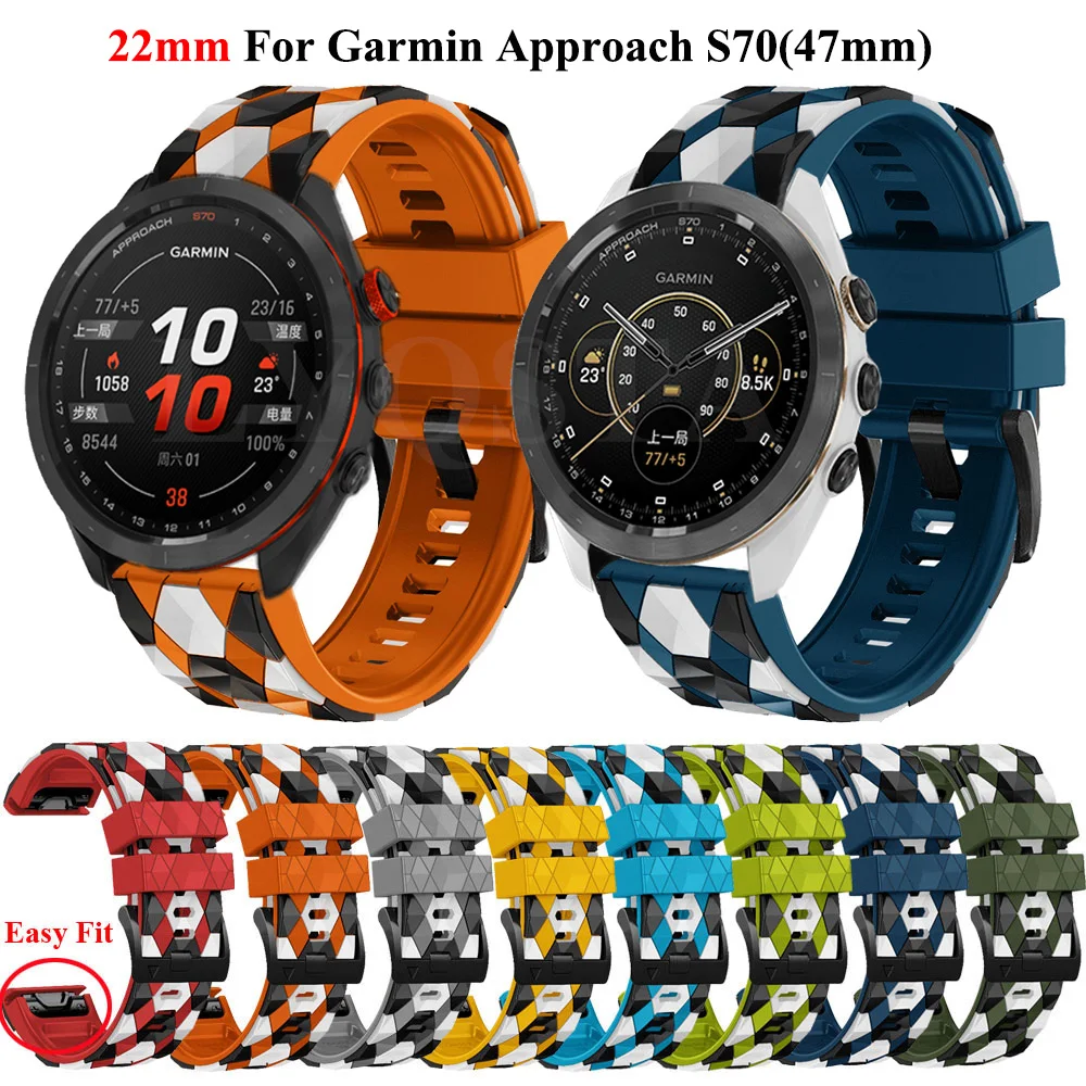 

22mm 26mm Smart Watchband For Garmin Approach S70 47mm Fenix 7 7X Pro Silicone Quick Release Strap For Garmin Enduro2 Bracelets