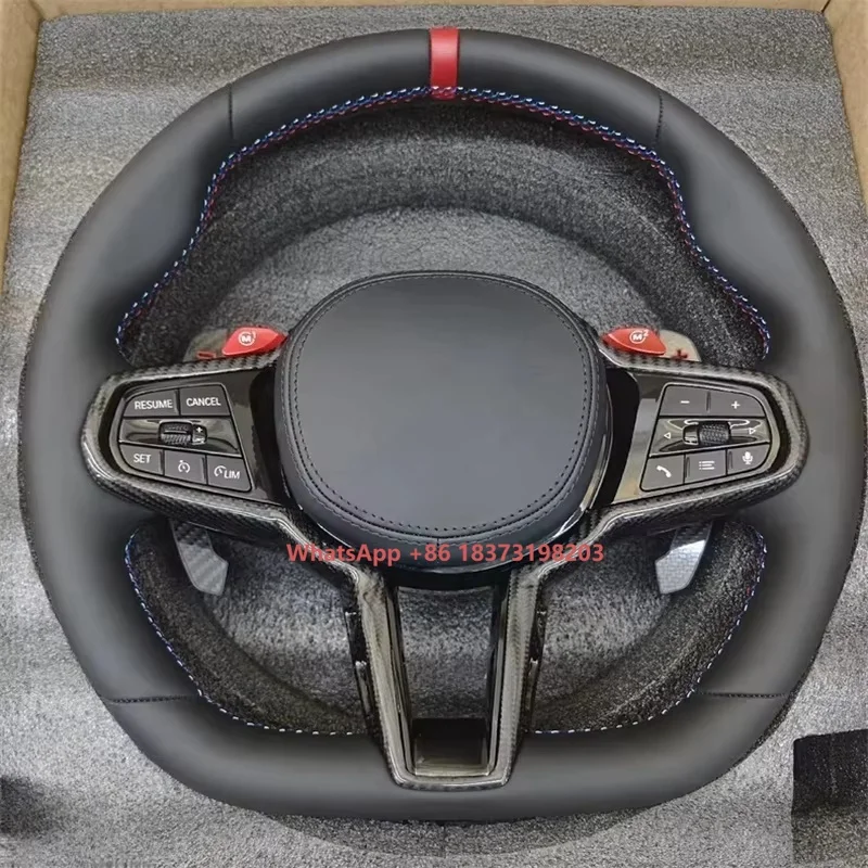 

Car Steering Wheel for BMW M2 M3 M4 M5 M6 F30 F10 F35 F22 E46 E90 E92 E60 G05 G07 G11 G12 Customize Leather Steering Wheel