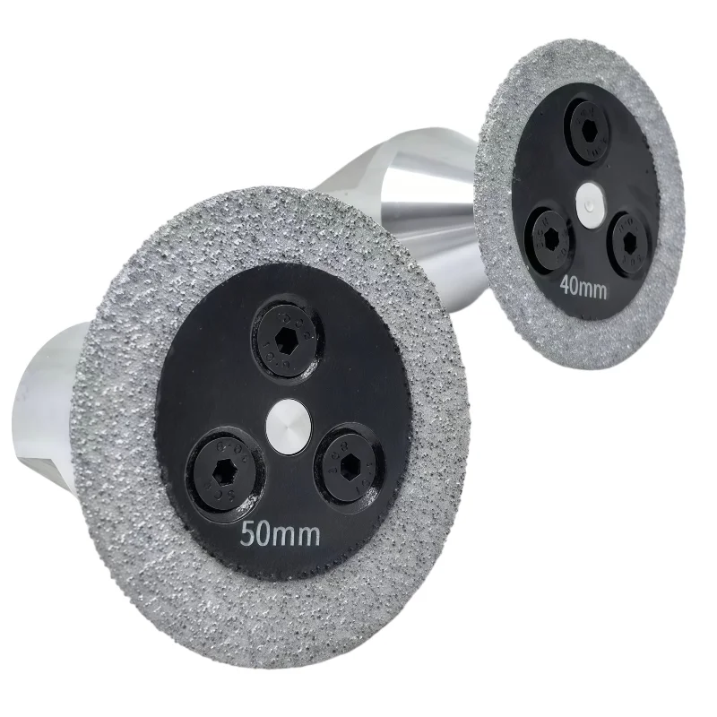 M14 Gewinde 40/50 mm Mini-Diamant-Sägeblatt-Set, abnehmbarer Schaft, Gravur, Schleifscheibe, Schneiden von Marmor, Fliesen, Keramik, Steinplatte – Detail 3