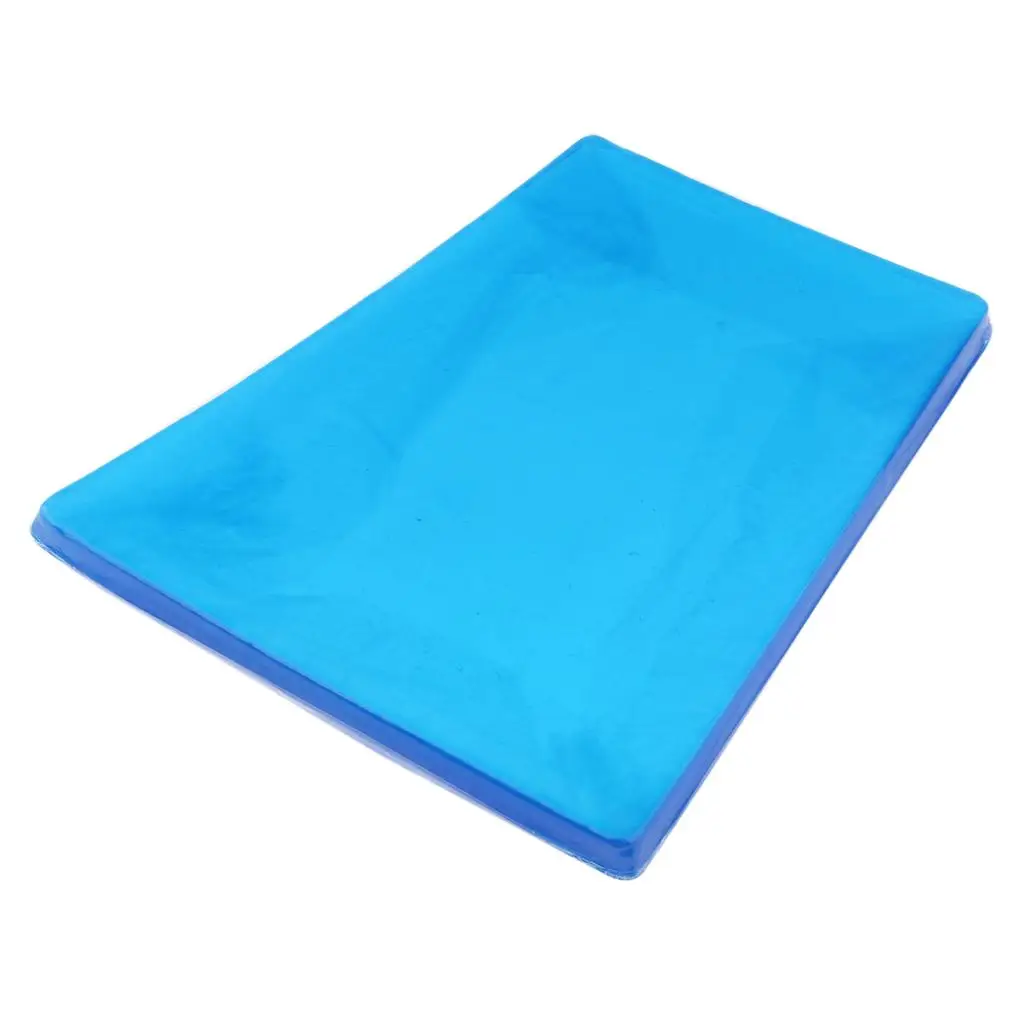 Motorcycle Seat Gel Pad Blue Shock Absorption Mats Cushion Seating Trapezoid