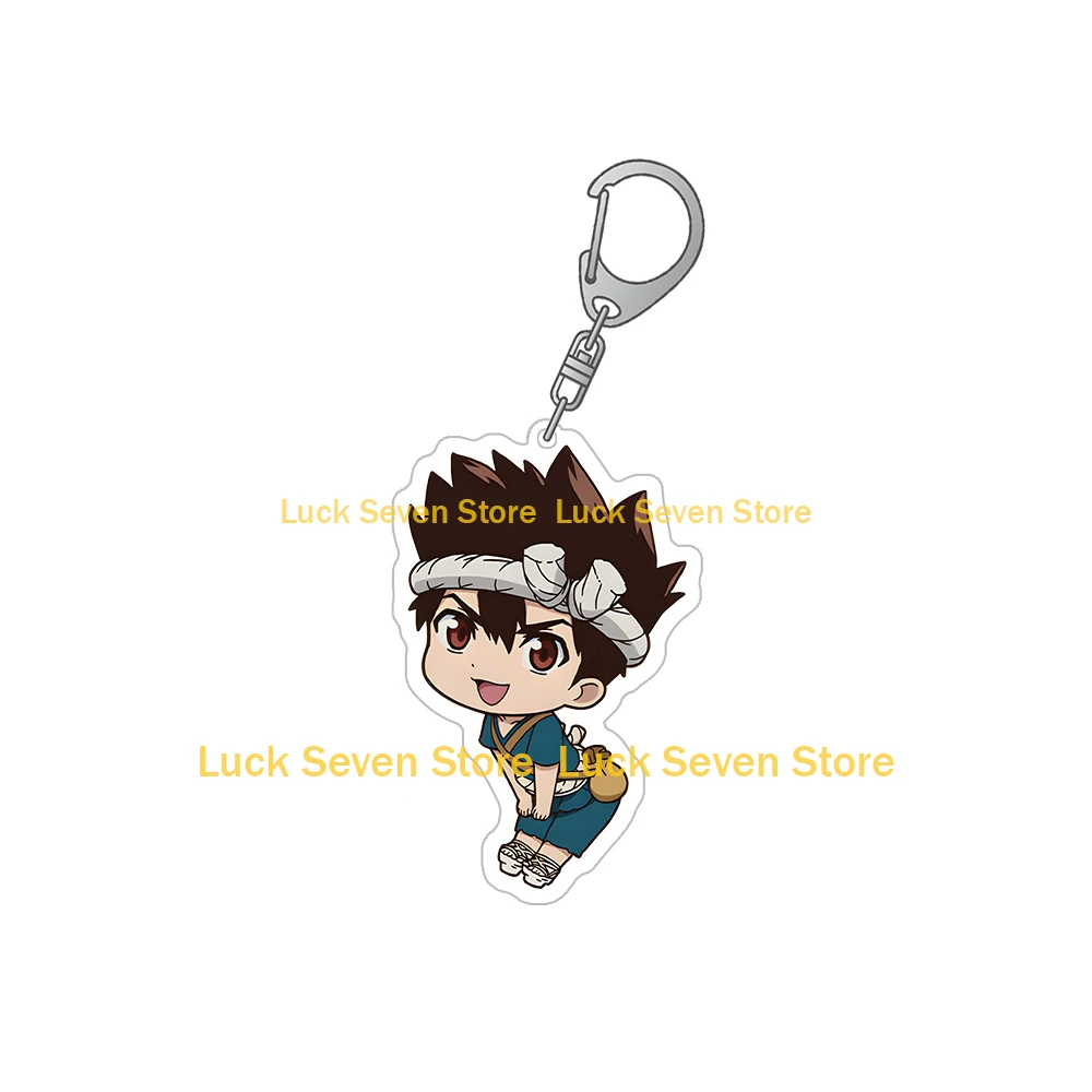 6CM Anime Dr.STONE Keychain Stand Model Ornament Accessories Goods Christmas Gifts