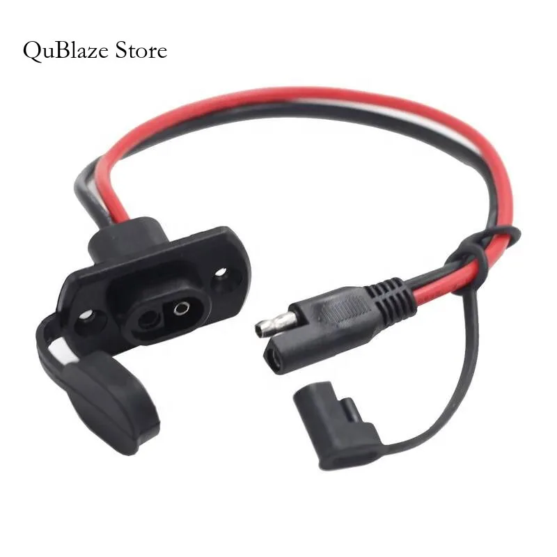 

12AWG SAE Solar Extension Parallel Battery Power Connector Charge Cable Plug With Panel Dust Cover For Automotive