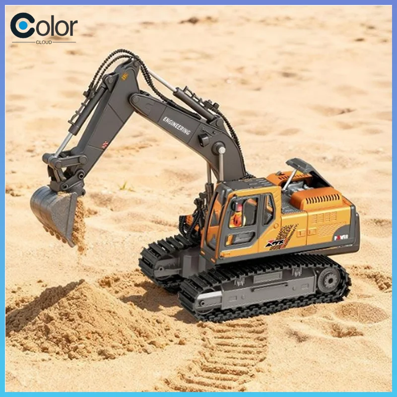 

New 14 Channel Remote Control Excavator 3 In 1 Diy Assemble Fully Proportional Control Simulation Digger Model Boys Kids Toy