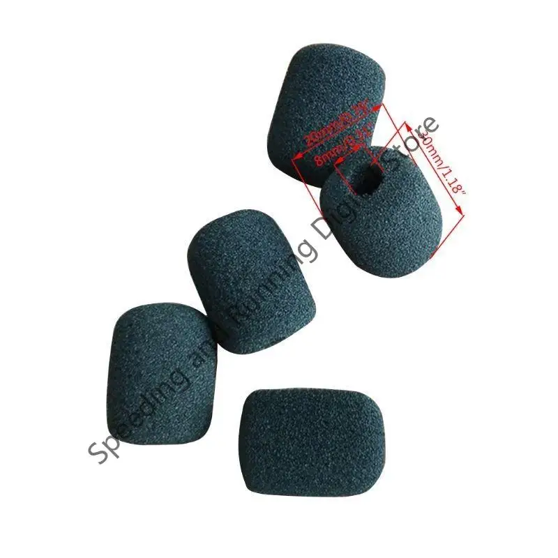 5 pz 30x20x8mm Nero Mic Protector Sostituzione Auricolare Coperture In Schiuma Parabrezza Parabrezza Spugna Coperture Microfono copertura