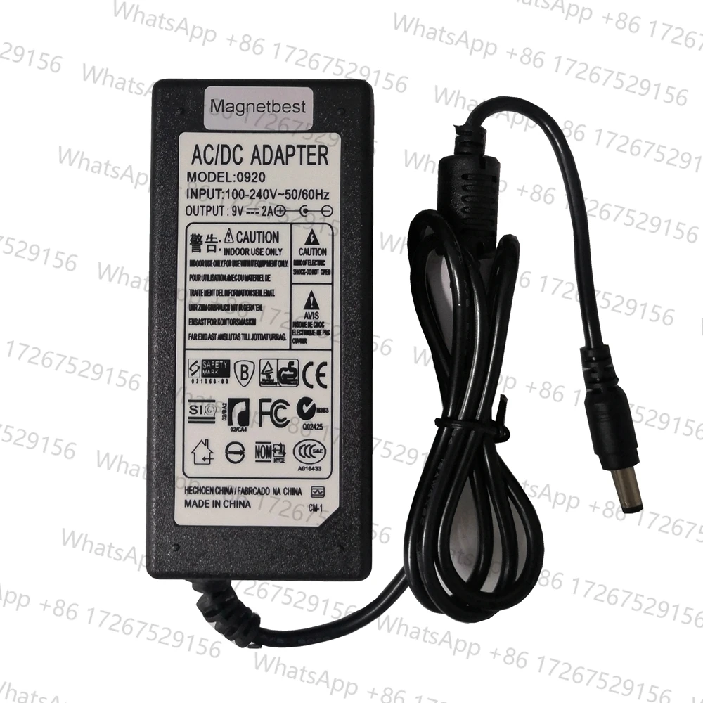 Cargador/adaptador de corriente alterna y continua de 9V 2A para fuente de alimentación ROLAND SPD-6 SPD-8 SPD-S SPD-SX SPD-30 con cable EU/US/UK/AU