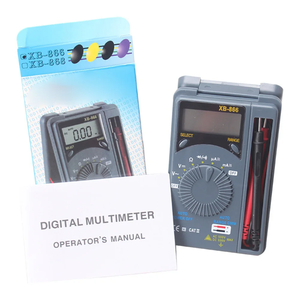LCD Voltmeter Auto-Range Tester 7 Functions 25 Ranges Battery Operated Maximum Voltage 600V 115 X 70 X 20 Mm For DIY Projects