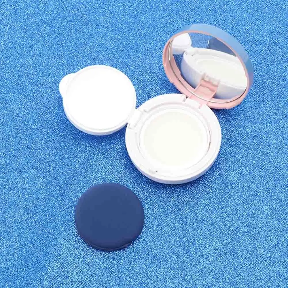 

Sponge DIY Foundation Box With Powder Puff Mirror Makeup Case Cosmetic Container Empty Air Cushion Puff Box BB Cream Container