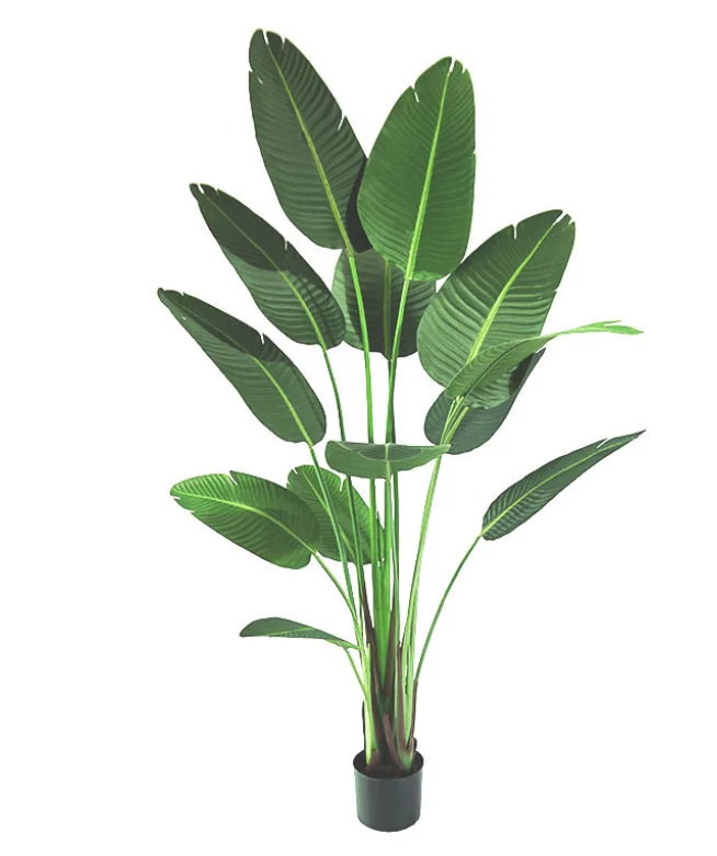 

Nearly Natural Faux Strelitzia Plant Travelers Greenery Indoor Home Office Hotel Decoration Plastic Artificial Banana Tree